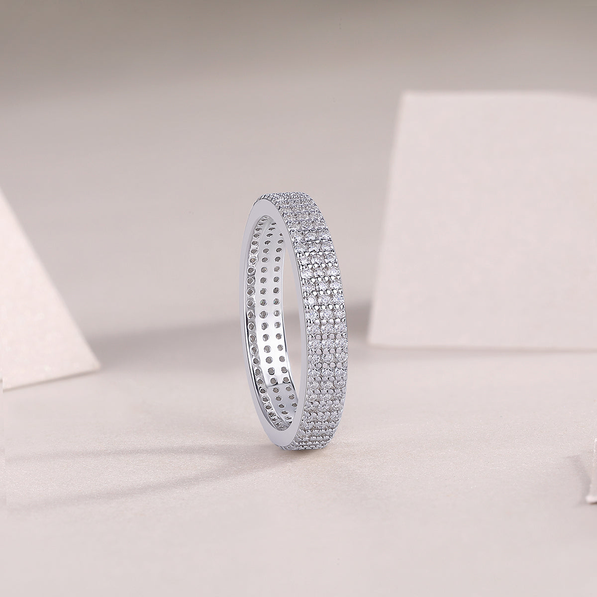 Brilliant Moissanite S925 Silver Platinum-Plated Luxury Ring | Vloy
