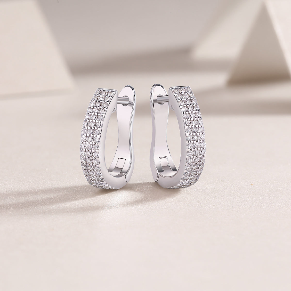 Slow Pace Moissanite S925 Silver Luxury Stud Earrings | Vloy
