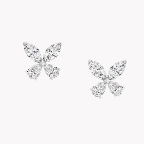 Luxury Diamond Butterfly Earrings - 2ct".