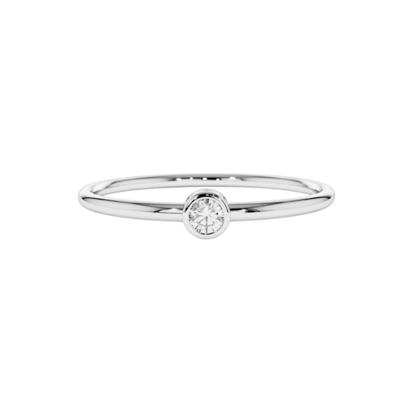 Regular Bazel setting 14K Solid Gold Diamond Fashion Ring for Her bingut-4b.myshopify.com n/a