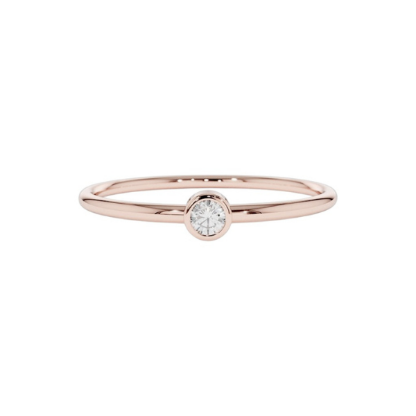 Regular Bazel setting 14K Solid Gold Diamond Fashion Ring for Her bingut-4b.myshopify.com n/a