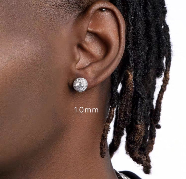 Sparkling Zircon Stud Earrings – Unisex Luxury Everyday Jewelry | Vloy