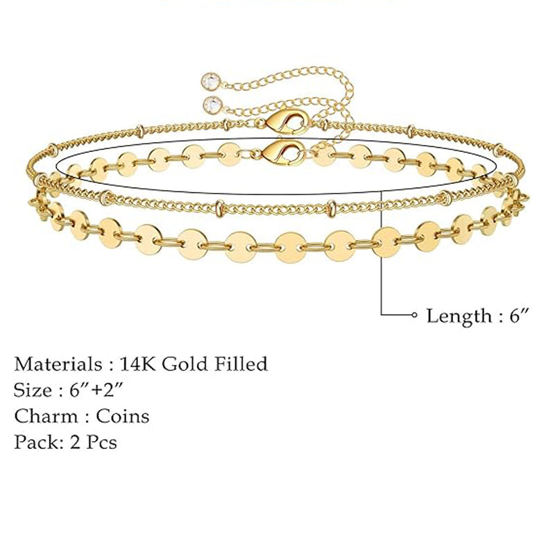 Charm-Stacked 14K Gold-Plated Evil Eye & Pearl Bracelet Set | Vloy