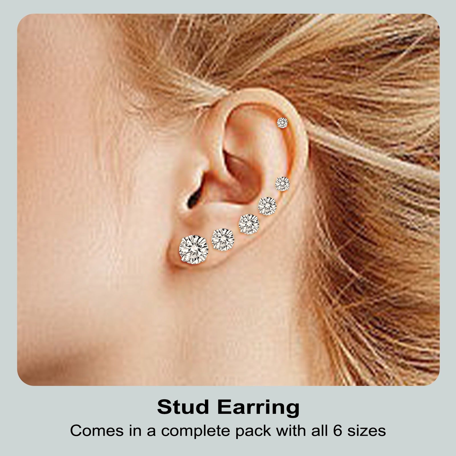 Butterfly Titanium Steel Stud Earrings Set – 6 Pairs | Vloy