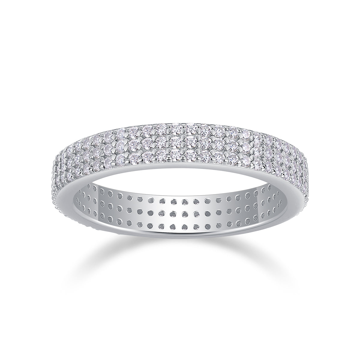 Brilliant Moissanite S925 Silver Platinum-Plated Luxury Ring | Vloy