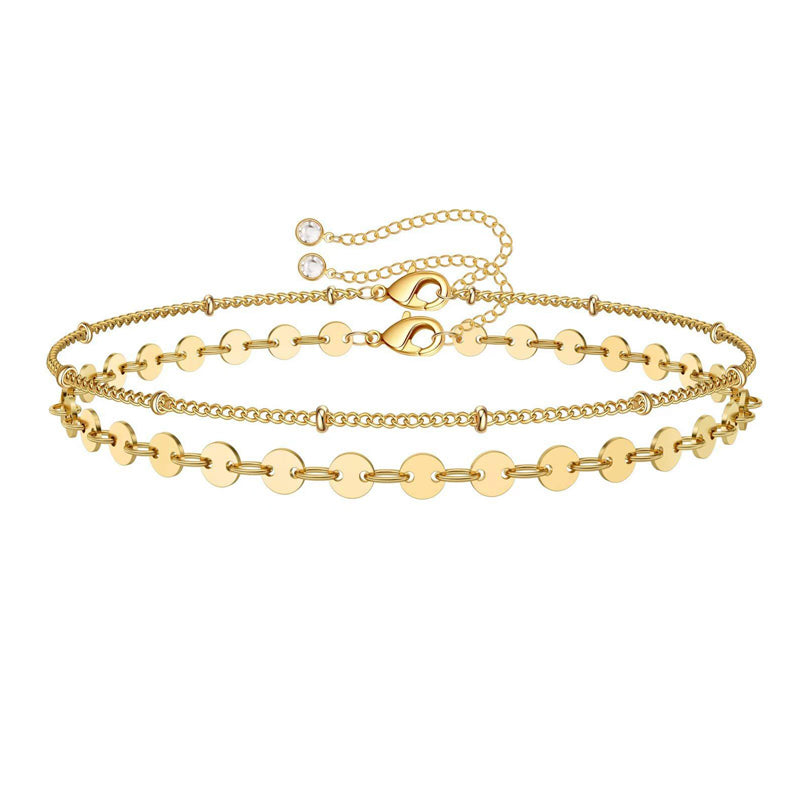 Charm-Stacked 14K Gold-Plated Evil Eye & Pearl Bracelet Set | Vloy