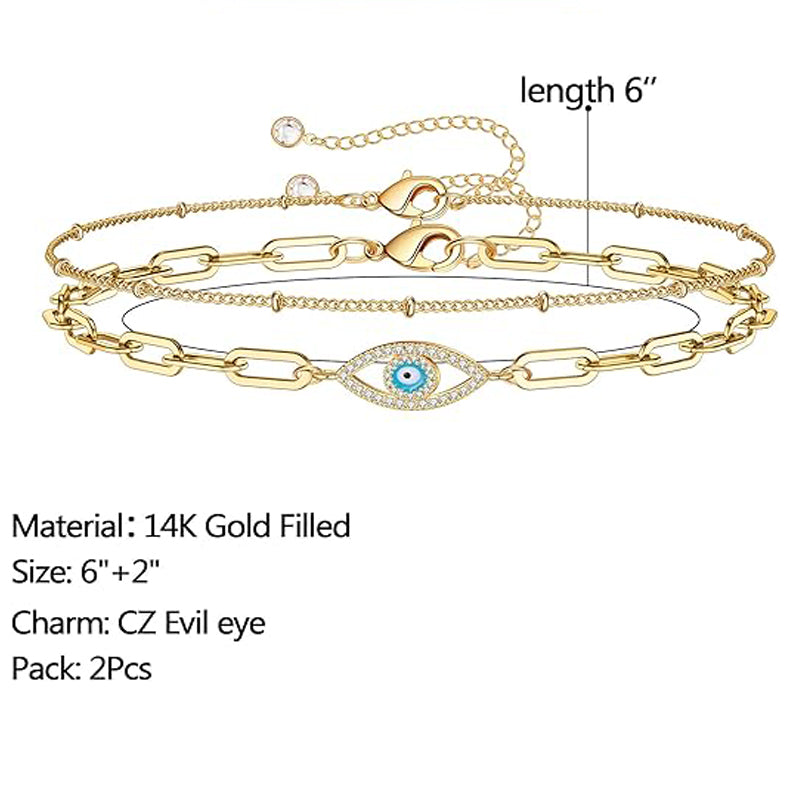 Minimalistisches 14K vergoldetes ovales Kettenarmband | Vloy