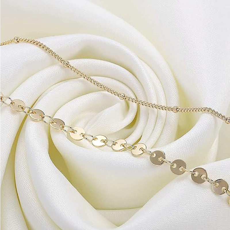 Charm-Stacked 14K Gold-Plated Evil Eye & Pearl Bracelet Set | Vloy